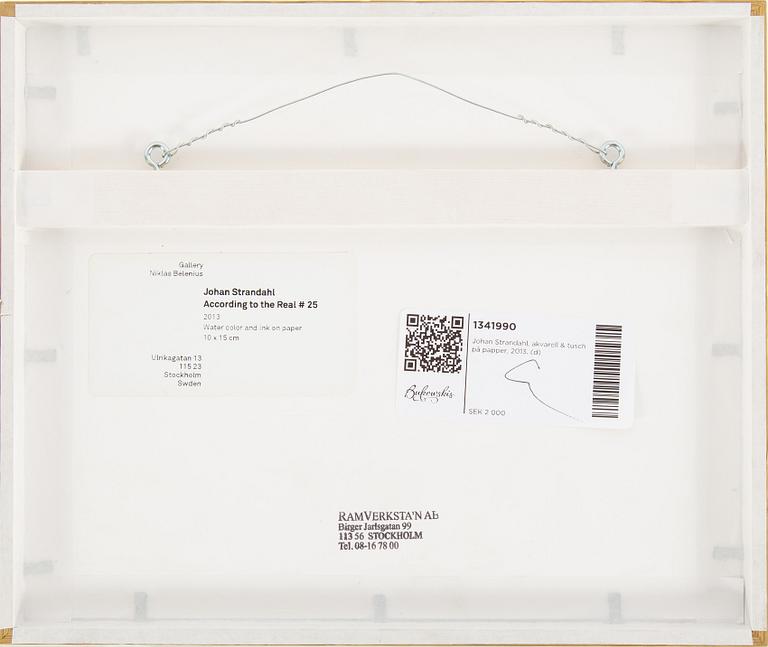 Johan Strandahl, watercolour & ink on paper, 2013.