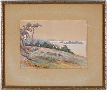 Fanny Hjelm · FANNY HJELM, akvarell på papper, signerad och daterad 1919.
