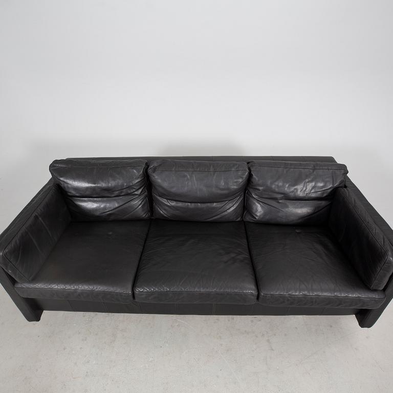 A late 20th century leahter sofa IKEA.