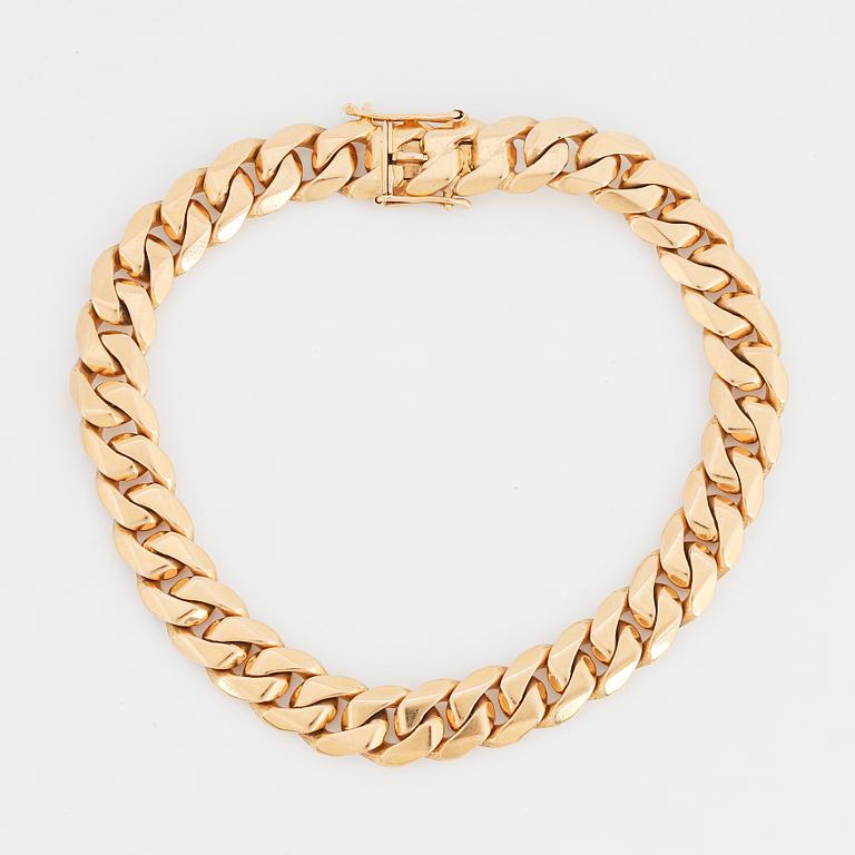 Armband 18K guld manglad pansar.