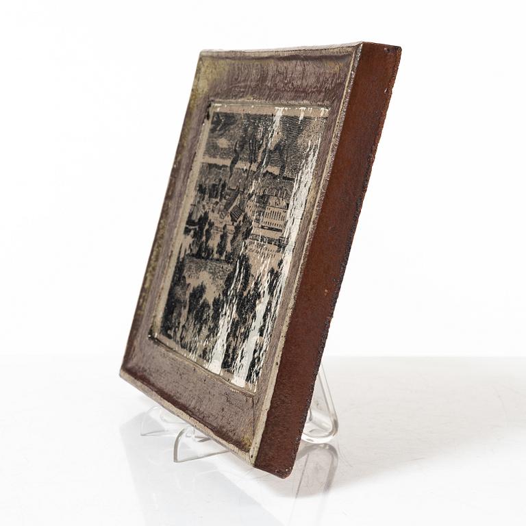 Gustavsberg, a stoneware plaque, Gustavsberg.