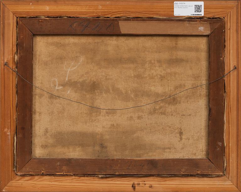 OKÄND KONSTNÄR, olja på duk. Otydlig signatur.