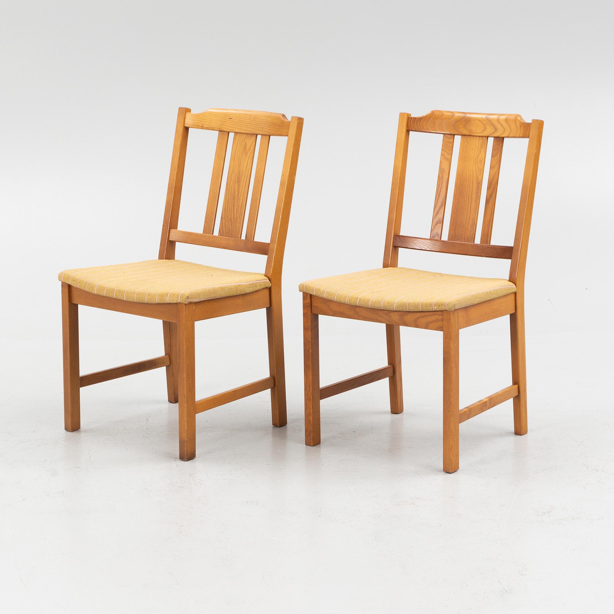 Matbord och stolar 6 st, Skaraborgs Möbler Tibro, 1900-talets andra hälft.