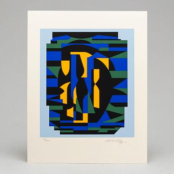 VICTOR VASARELY, seven lithographs, 1989, signed and numbered 92/200.