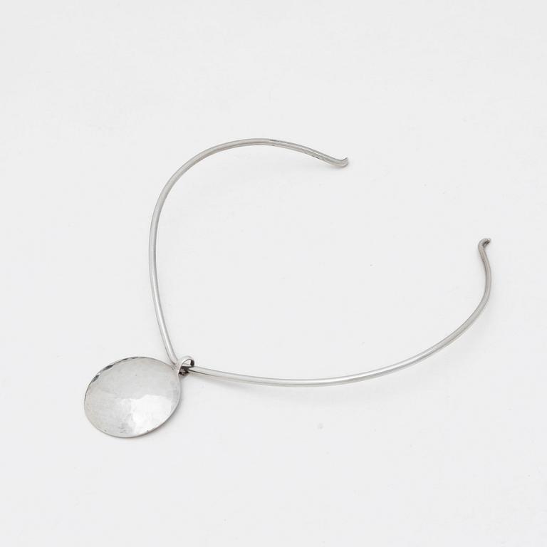 Inga-Britt "Ibe" Dahlquist, halssmycke, silver, Malmö 1973.