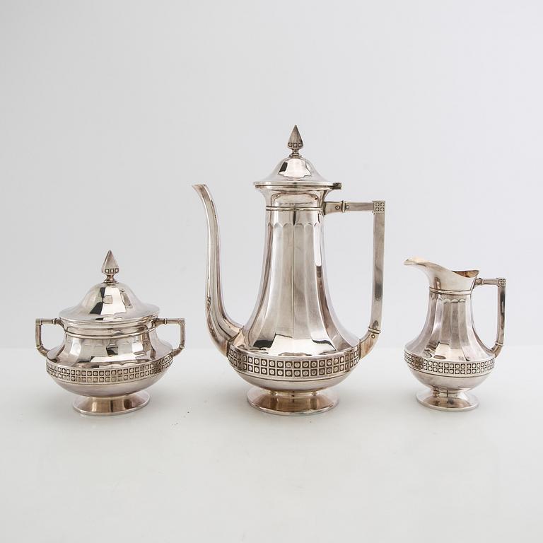 EV Mandhal coffee service 3 dlr silver-plated mid-20th century.