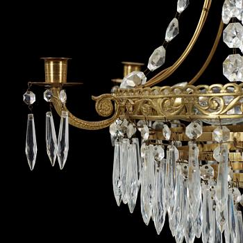 LJUSKRONA, empirstil, 1900-talets första hälft. Höjd: ca 60 cm.