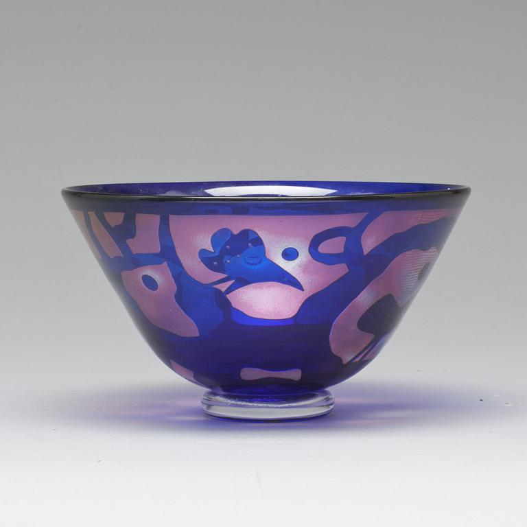 SKÅL, glas. Bertil Vallien, Kosta Boda Atelier -92. 801031/100.