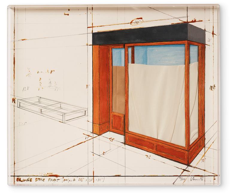 Christo Vladimirov Javacheff, "Orange Store Front, Project".