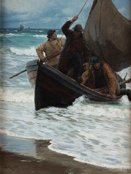 Peder Severin Kröyer, "Fiskerne vender hjem" (The return of the fishermen).