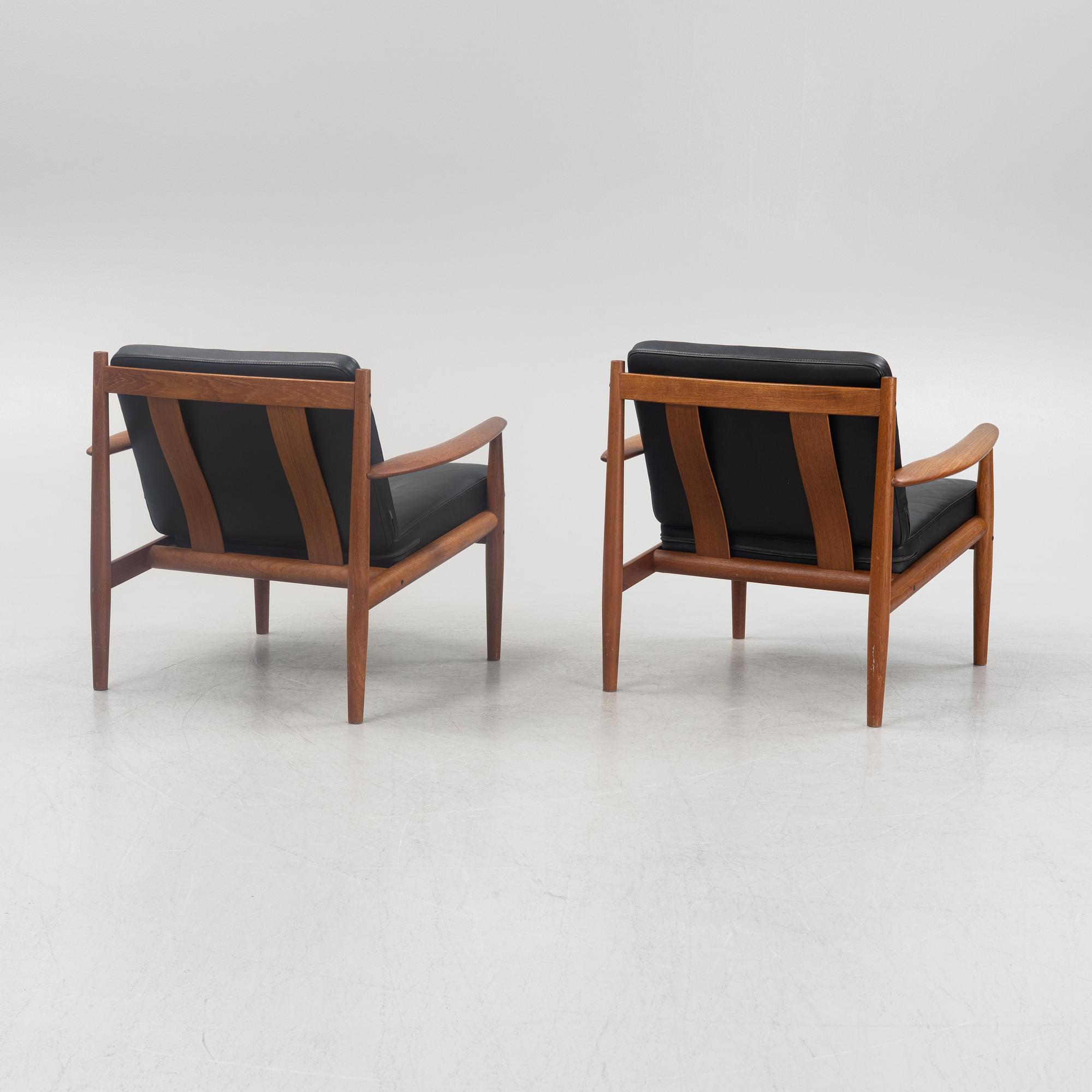 Grete Jalk, fåtöljer, ett par, modell 118, France & Son, Danmark, 1960-tal.