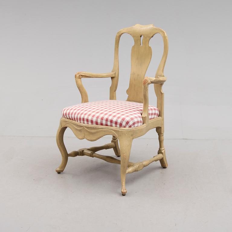 KARMSTOL, rokoko, 1700-tal.