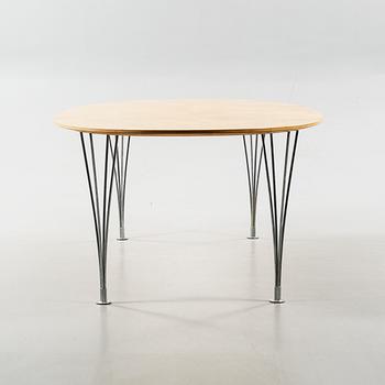 Dining table named "Superellips", designed by Piet Hein and Bruno Mathsson for Bruno Mathsson International.