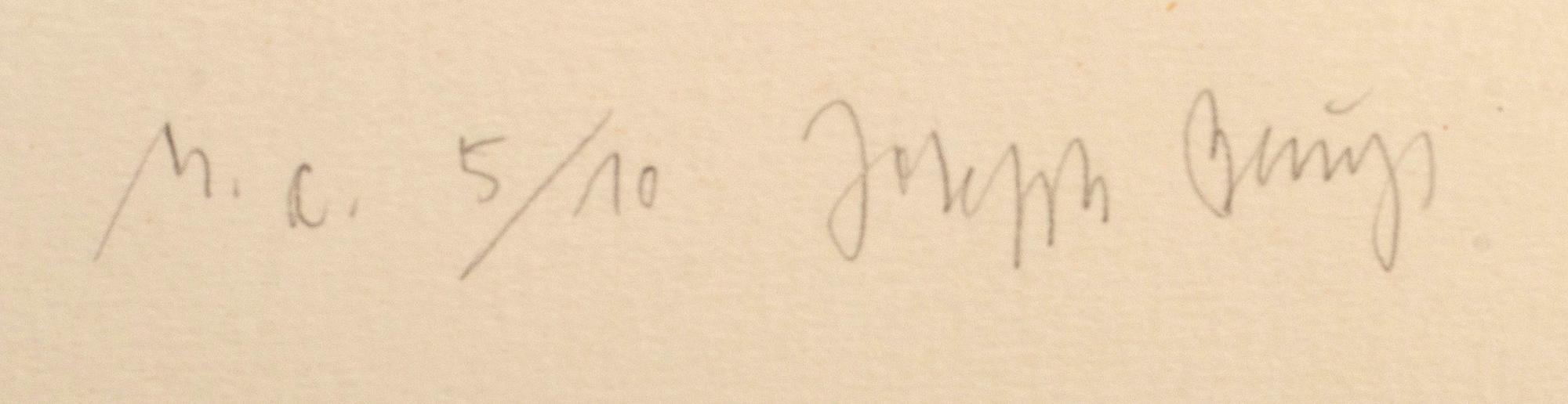 JOSEPH BEUYS, etching and aquatint signed and numbered HC 5/10.