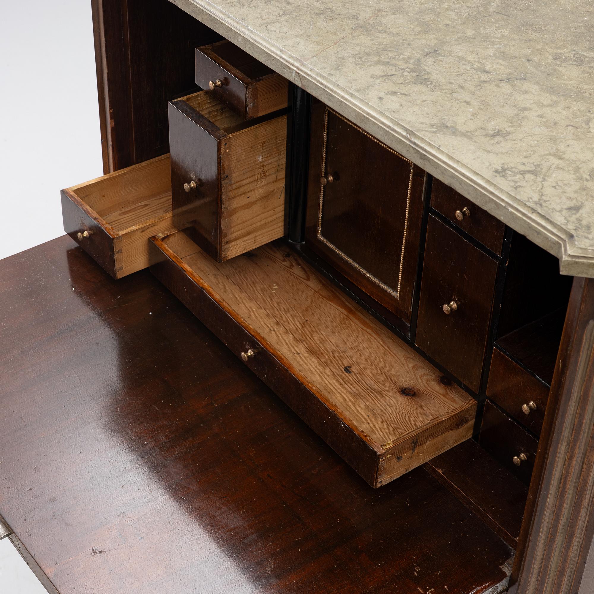 Secretaire, late Gustavian, circa 1800.