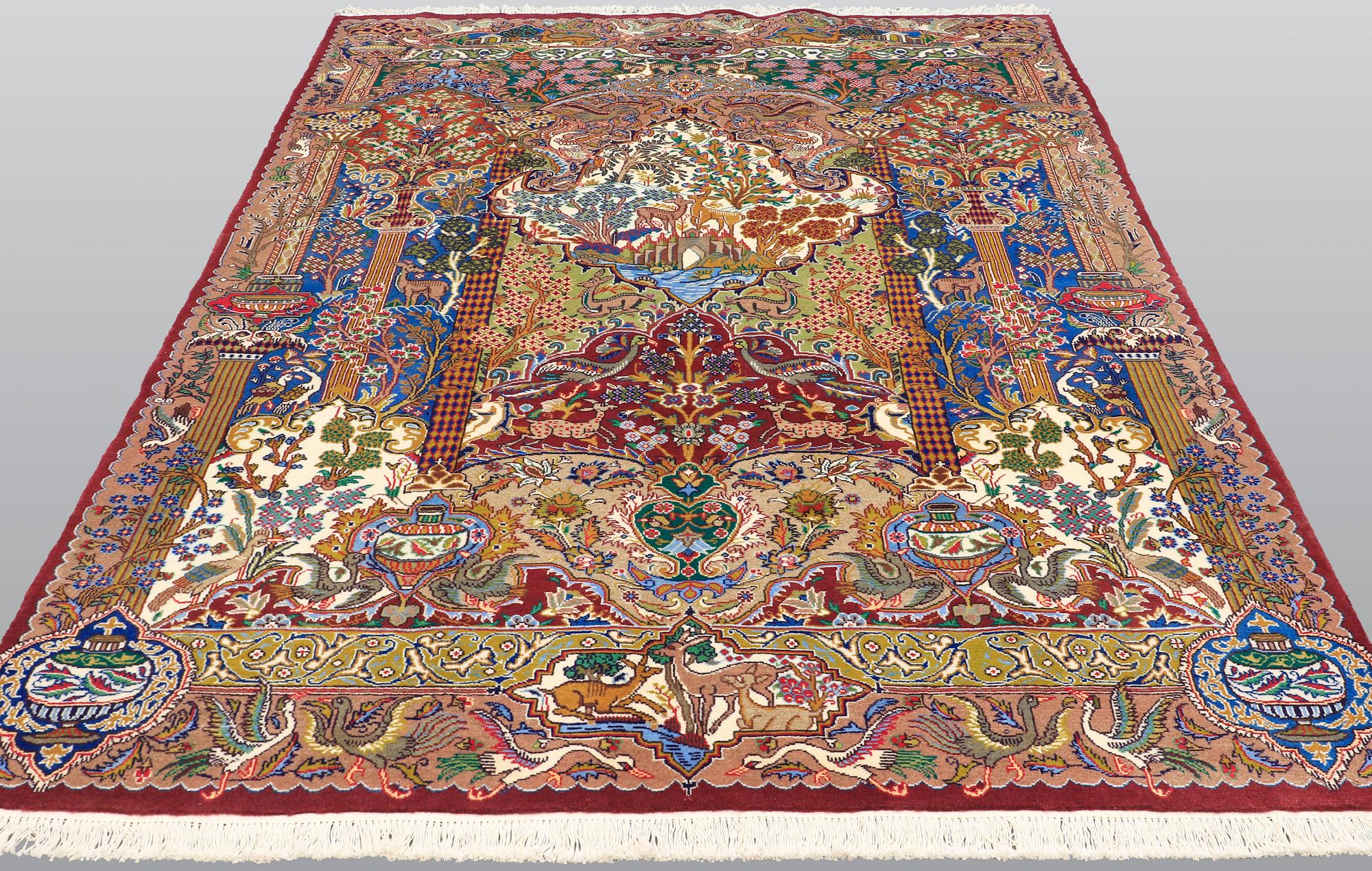 A carpet, Kashmar, 302 x 201 cm.