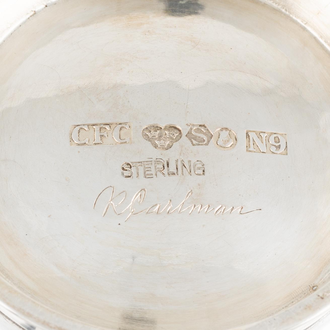 Rolf Carlman, skål, sterlingsilver, CF Carlman, Stockholm 1963.