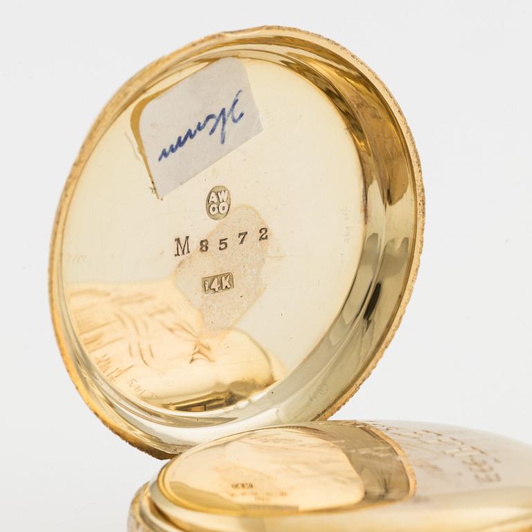 Waltham, pocket watch, hunter case, 42 mm.