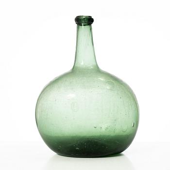 Flaska, glas, allmoge, 17-1800-tal.