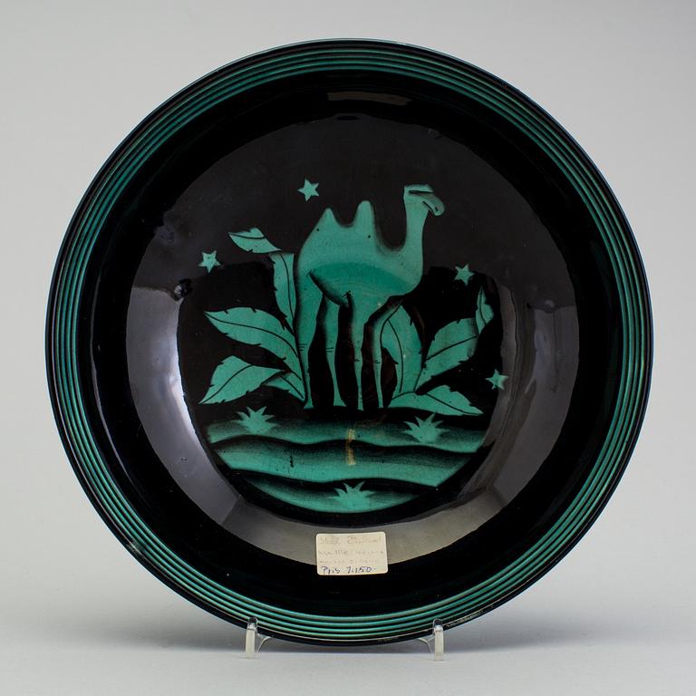 ILSE CLAESSON, skål, "Serie V", flintgods. Rörstrand 1930-tal.