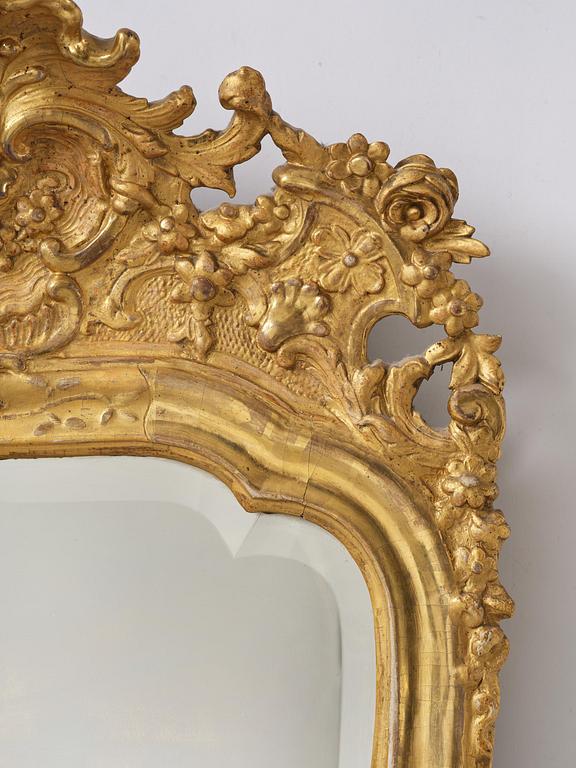 A Swedish Rococo mirror.