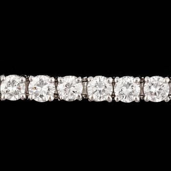 A brilliant cut diamond bracelet, tot. app. 5 cts.