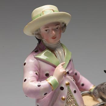 FIGURIN, porslin.  Höchstliknande märke, omkring 1900.