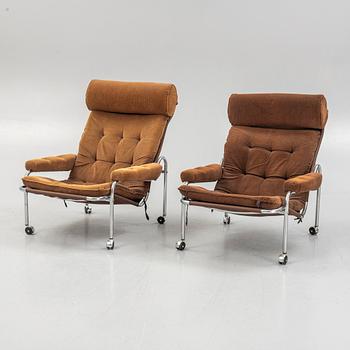 Jan-Eric Bengtsson, fåtöljer, ett par, "Häger", IKEA, 1970-tal.