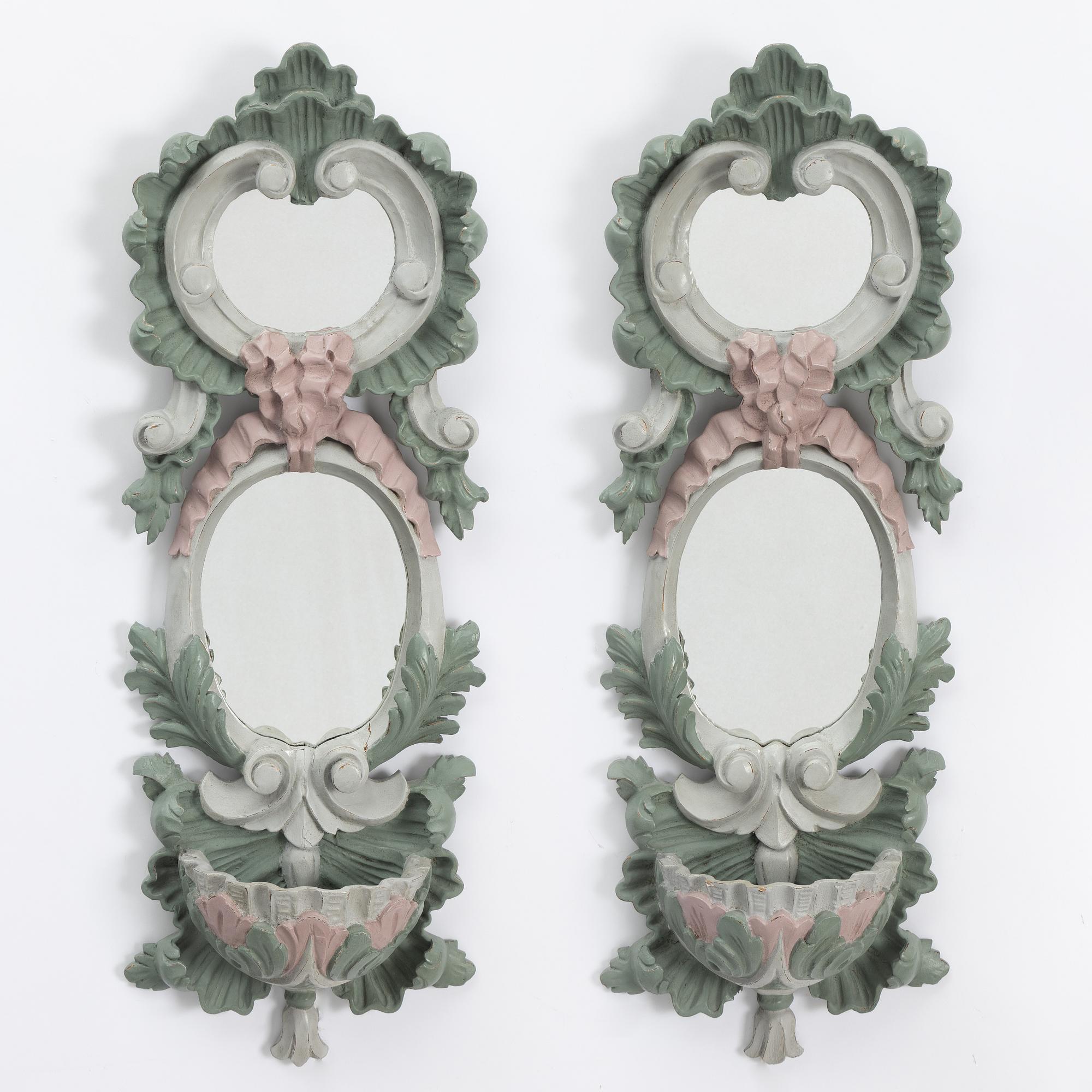 Wall decorations, a pair, Baroque style, 20th century.