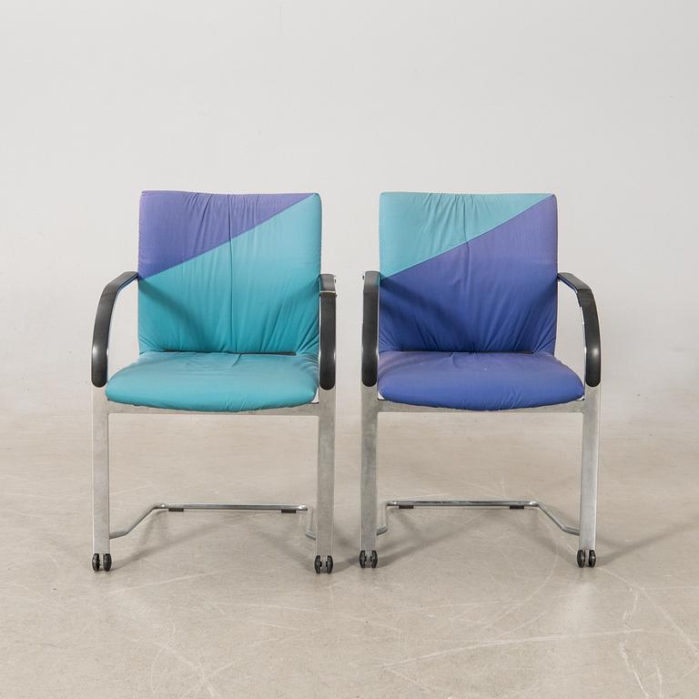 Burkhardt Vogtherr armchairs 8 pcs "Independence" for Fritz Hansen 1990s.