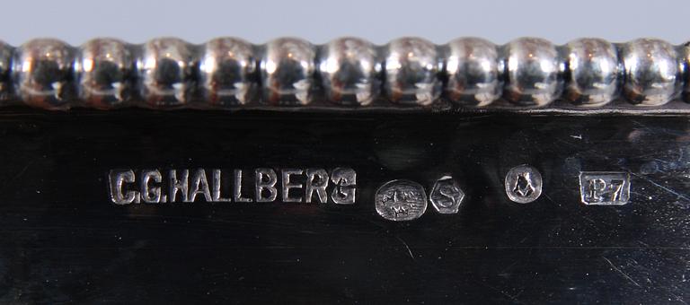 JARDINIERE, silver, C G Hallberg, Stockholm, 1917, 937 gram.