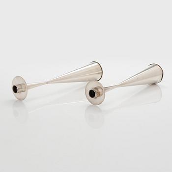 Tapio Wirkkala, Two silver candlesticks, TW 189, Kultakeskus, Hämeenlinna 1961 and 1964.