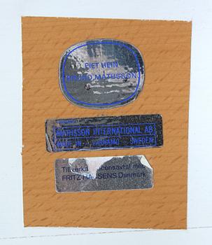 BORD, "Superellips", Bruno Mathsson o Piet Hein, Mathsson International AB, Värnamo, etikettmärkt.