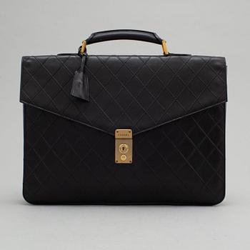 CHANEL, Matelasse quilted leather briefcase.