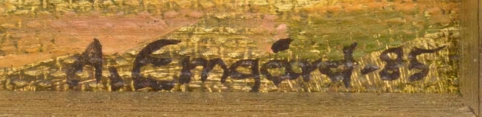 ANDERS EMGÅRD, olja på duk signerad och daterad 85.