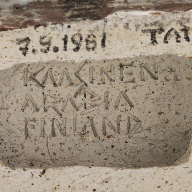 Taisto Kaasinen, skulptur, stengods, signerad Kaasinen Arabia Finland.