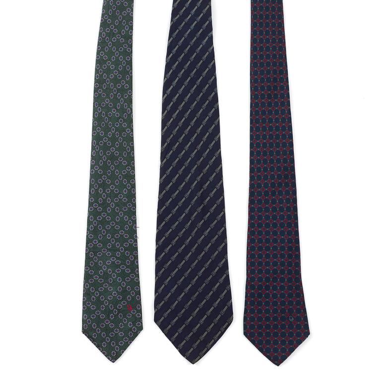 A set of ties by Yves Saint Laurent.