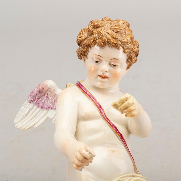 A late 19th century porcelain Meissen figurine.