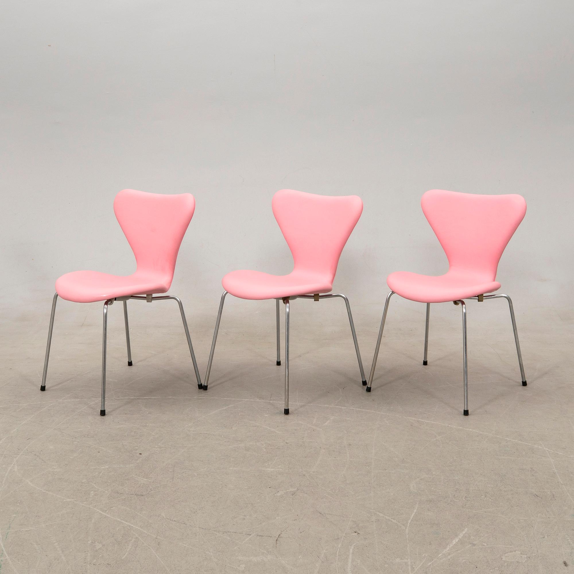 Arne Jacobsen, chairs 6 pcs "The Seven", Fritz Hansen Denmark.