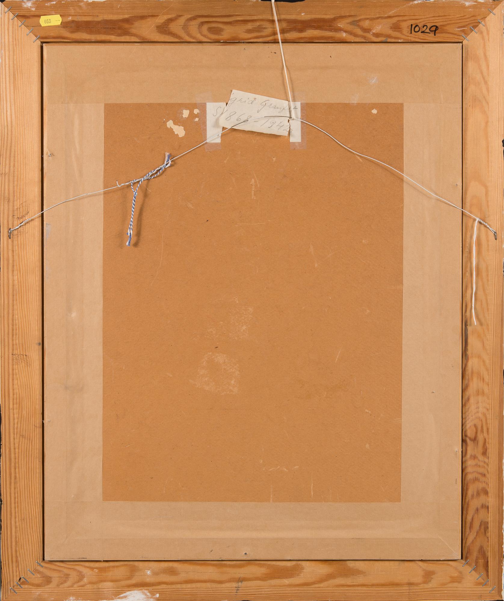 SIGRID GRANFELT, oil on canvas, laid on cardboard, signed.