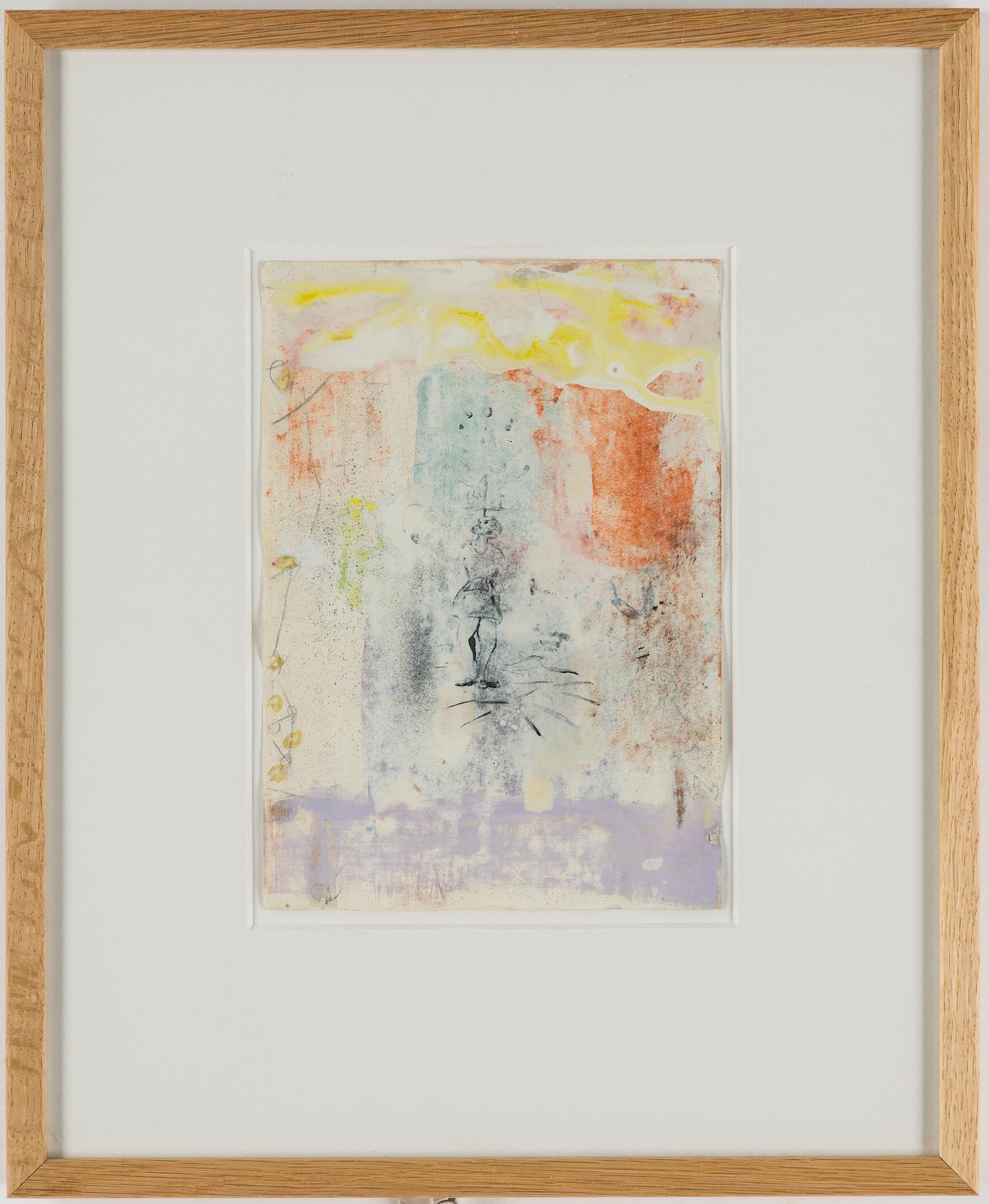 MICHAEL BYRON, Mixed media on paper, signed and dated -89 verso.