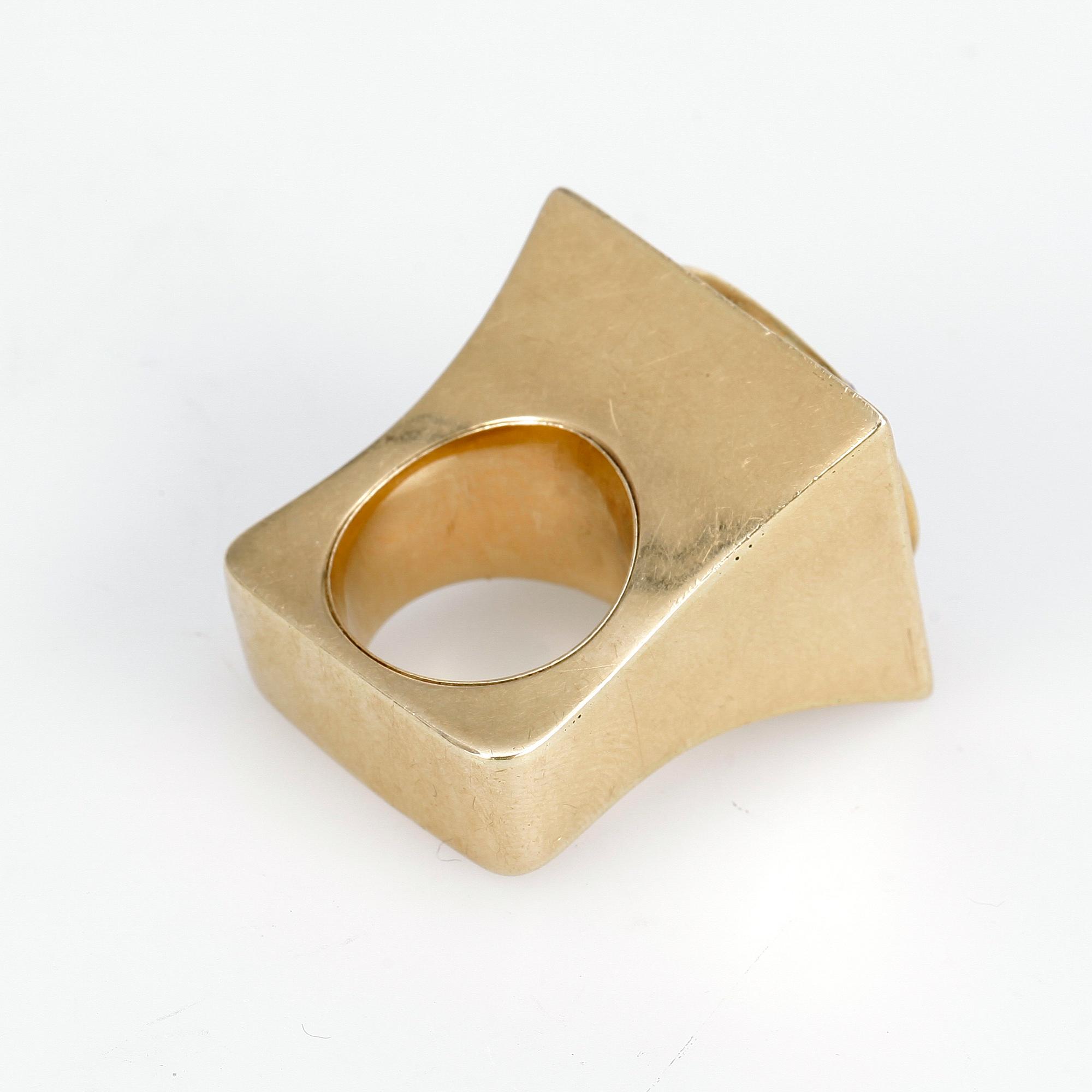 RING, 14k guld med ametist. Vikt 29g.