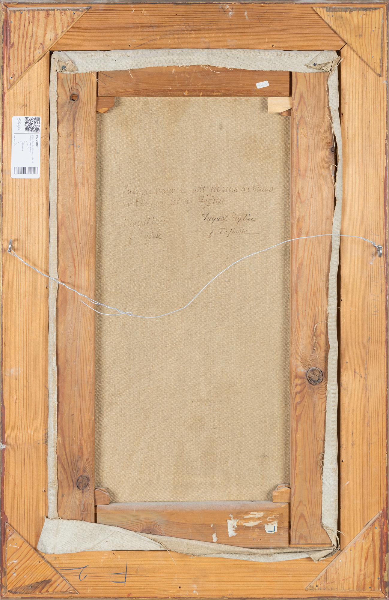 Oscar Björck, tillskriven, olja på duk, intygad a tergo.