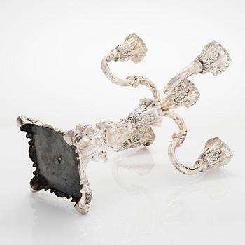 Kandelaber, silver, Auran Kultaseppä Oy, Åbo 1975-76.