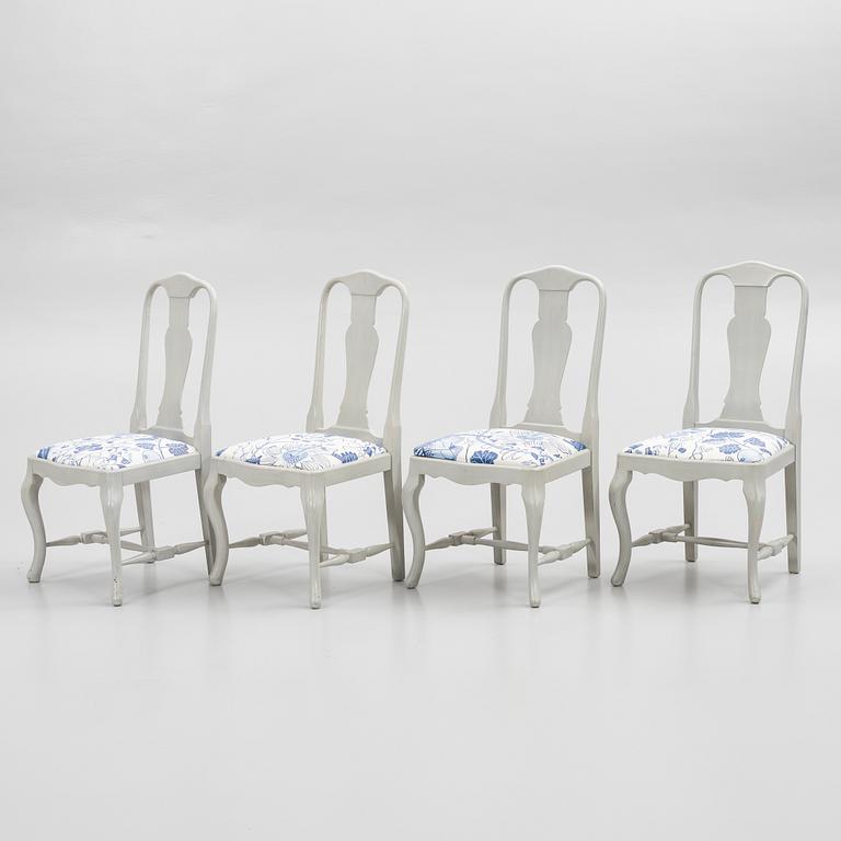 Chairs, 4 pcs, Rococo style, Åmells Möbel, "Old Sweden", late 20th century.
