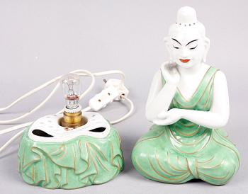 BORDSLAMPA, porslin, Arabia, 1928-32.