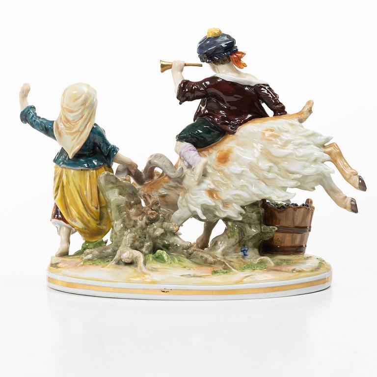 Figural group, "Bowing Goat", Naples.
