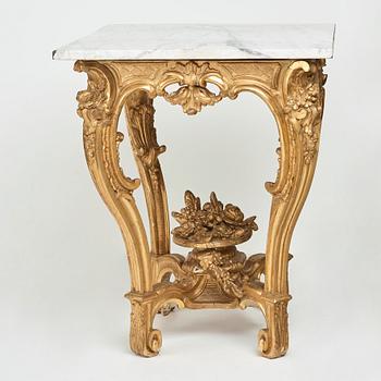 A Swedish Royal Rococo mid 18th century table, belonged to Lovisa Ulrika (Queen of Sweden 1751-1771).