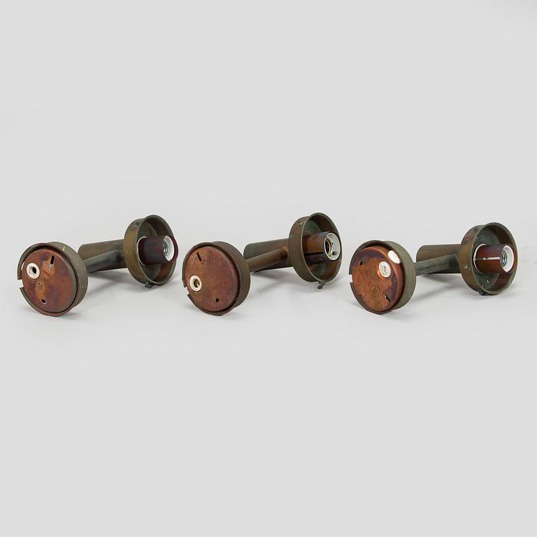 Lisa Johansson-Pape, A set of three 1970s outdoor wall lights '140-015' for Stockmann Orno.