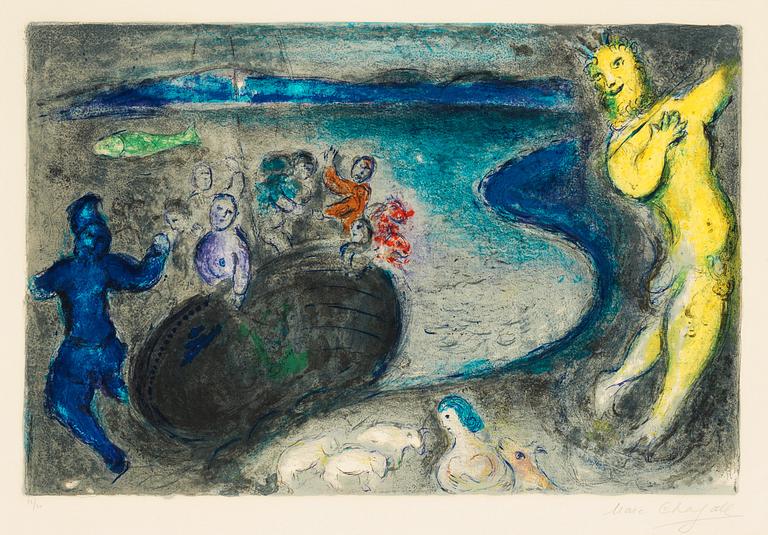 Marc Chagall, "Le songe du capitaine Bryaxis", from: "Daphnis et Chloé".
